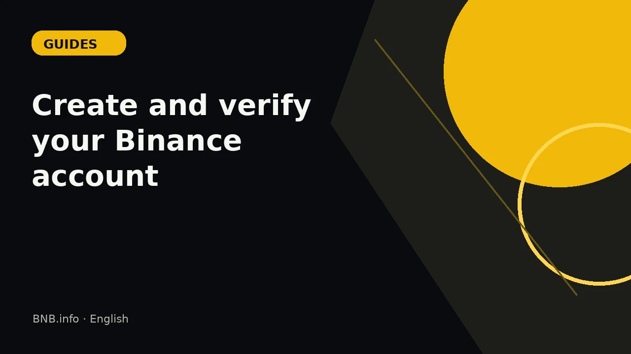 Create and verify your Binance account