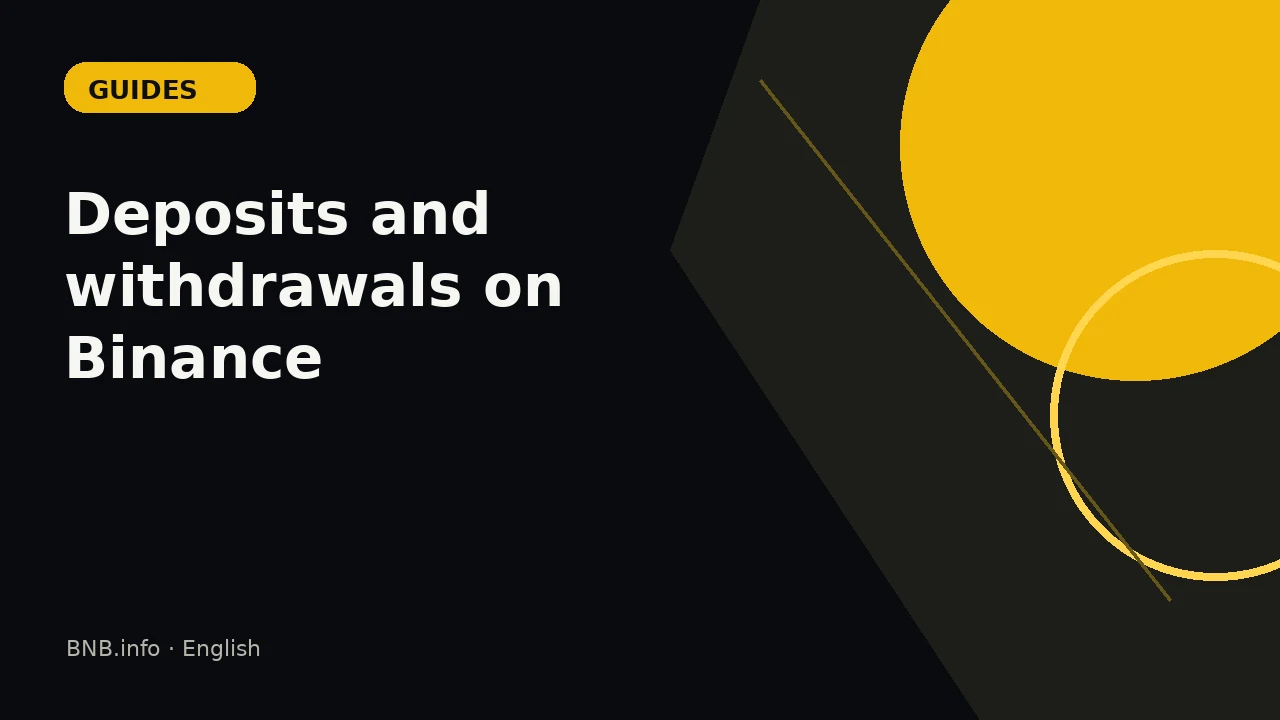 Deposits and withdrawals on Binance